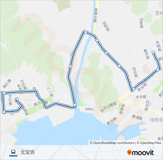 公交旅顺口3路的线路图
