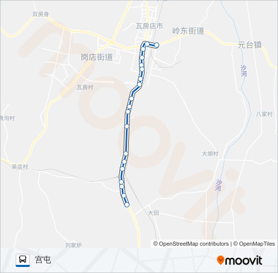瓦房店2路 Bus Line Map