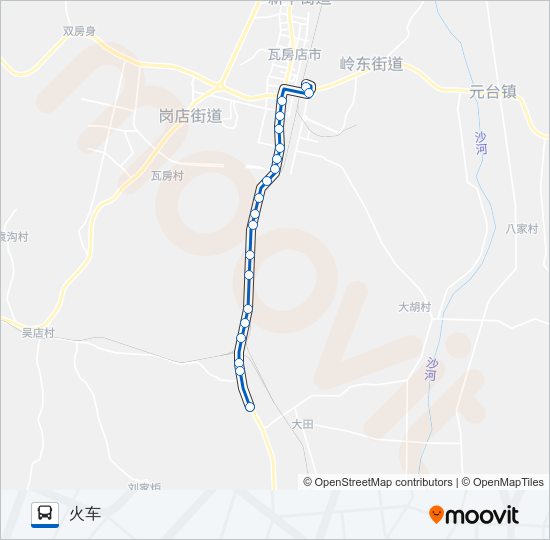 公交瓦房店2路的线路图