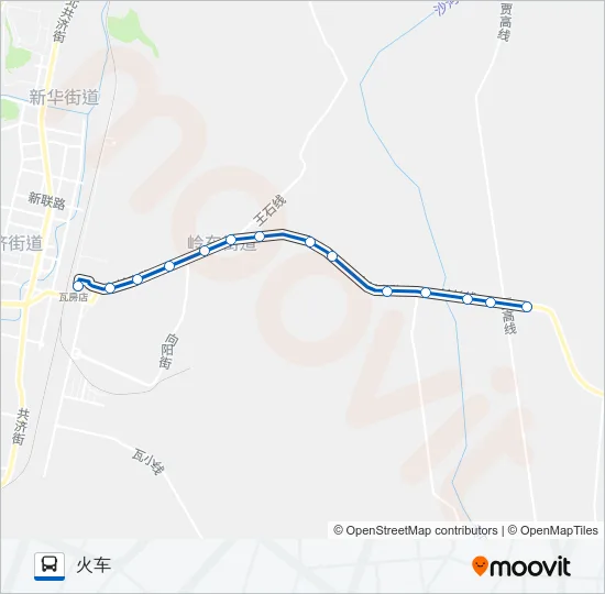 公交瓦房店4路的线路图