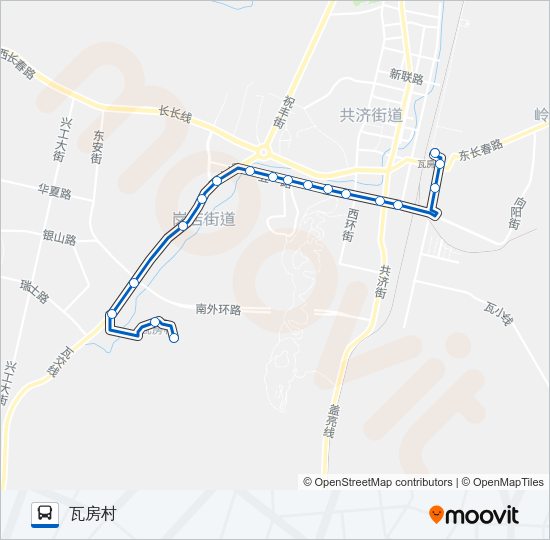 公交瓦房店5路的线路图