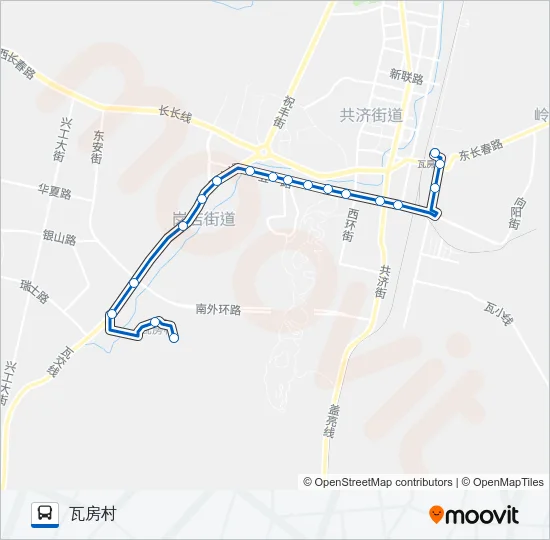公交瓦房店5路的线路图