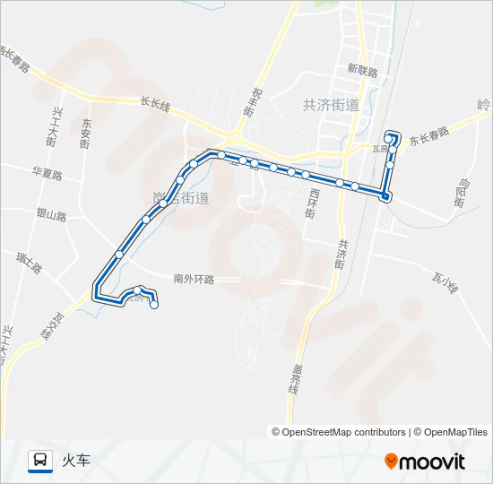 公交瓦房店5路的线路图