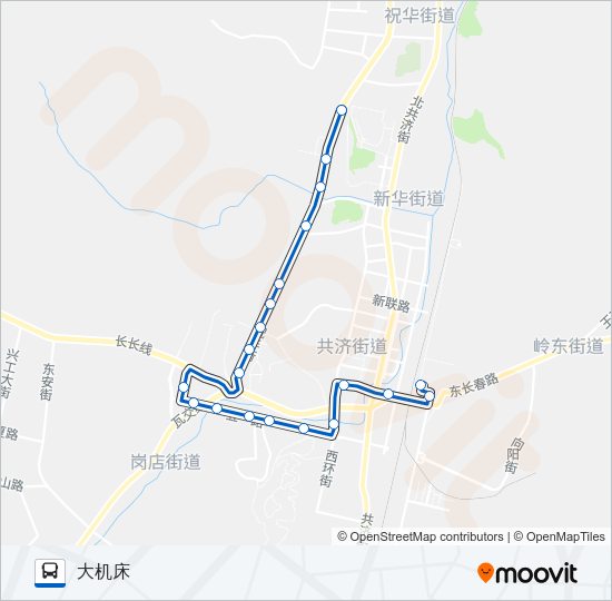 瓦房店6路 Bus Line Map