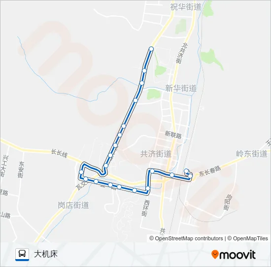 公交瓦房店6路的线路图
