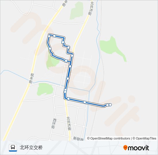 瓦房店8路 Bus Line Map