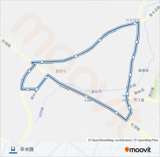 公交辛寨子内环路的线路图