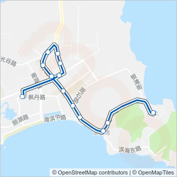 金石滩1路 Bus Line Map