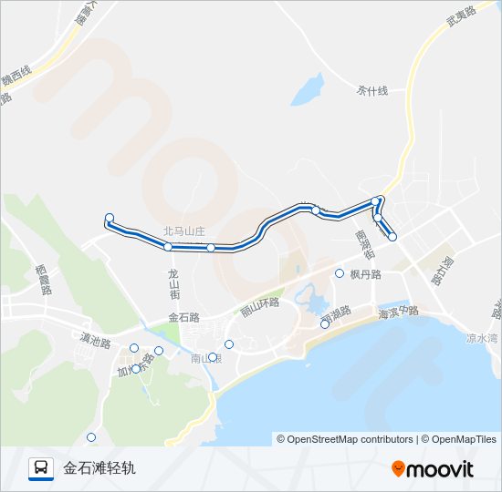 金石滩4路路线:日程,站点和地图-金石滩轻轨