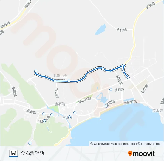 公交金石滩4路的线路图