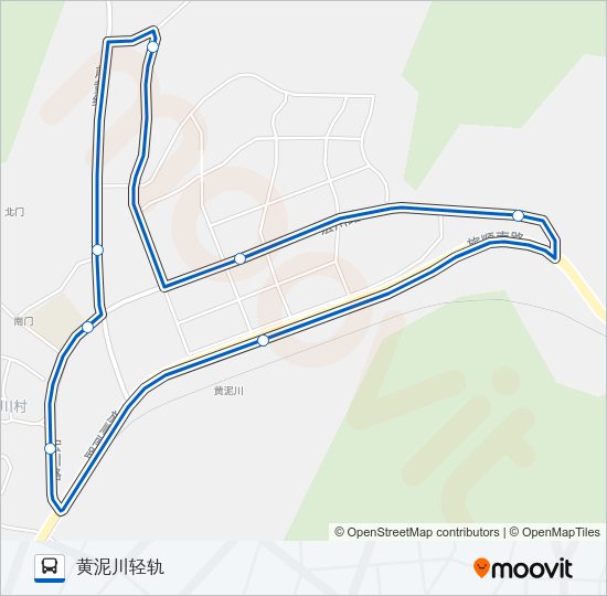 公交黄泥川环路的线路图