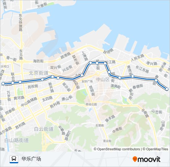 公交201区间路的线路图