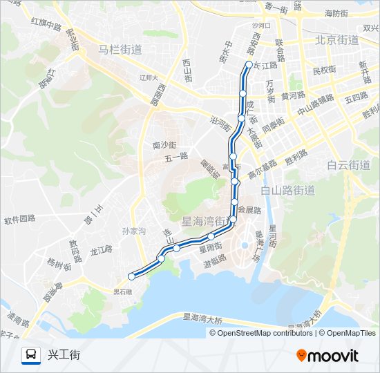公交202区间路的线路图