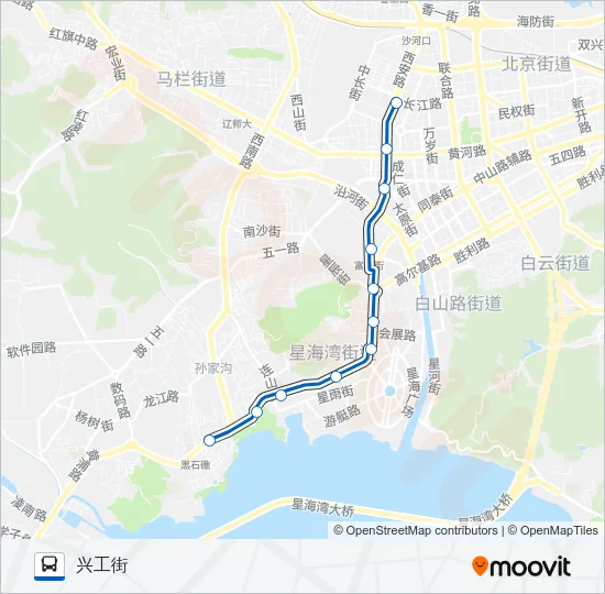 202路区间 Bus Line Map