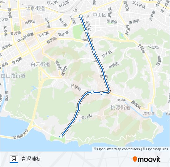 公交5大站快车路的线路图