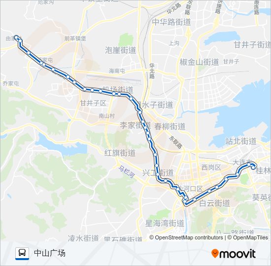 公交701区间路的线路图