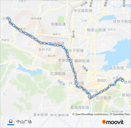公交701区间路的线路图