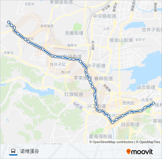 公交701区间路的线路图
