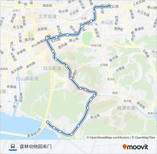 公交702加车路的线路图