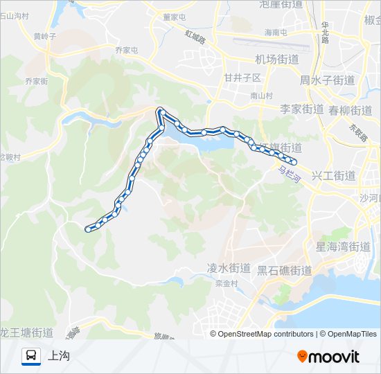 709路上沟 bus Line Map
