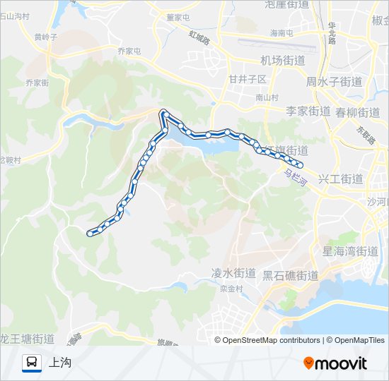 709路上沟 Bus Line Map