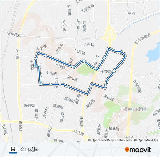 公交805外环路的线路图
