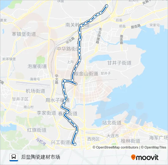 8路后盐建材 Bus Line Map