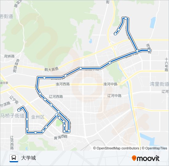 开发区12路 Bus Line Map