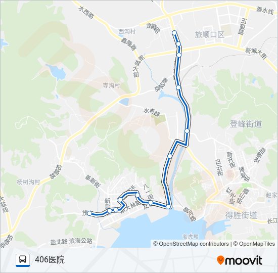 公交旅顺口10路的线路图
