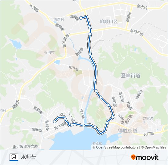 公交旅顺口12路的线路图