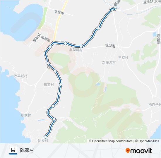 旅顺口16路 Bus Line Map
