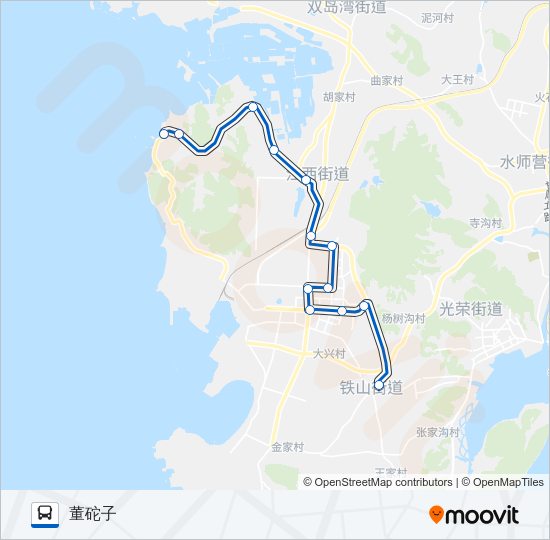 公交旅顺口17路的线路图