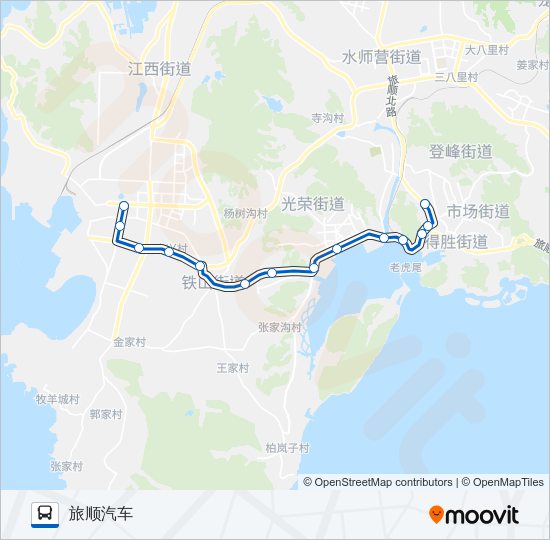 旅顺口19路 Bus Line Map