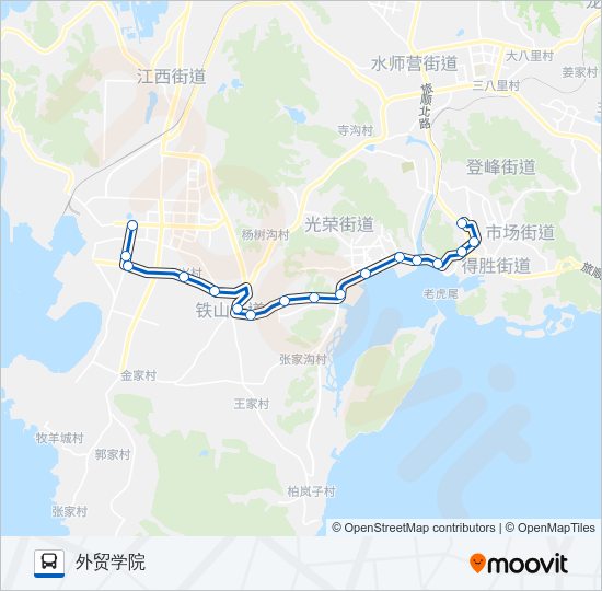公交旅顺口19路的线路图