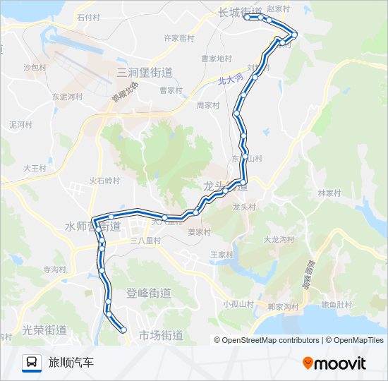 公交旅顺口25路的线路图