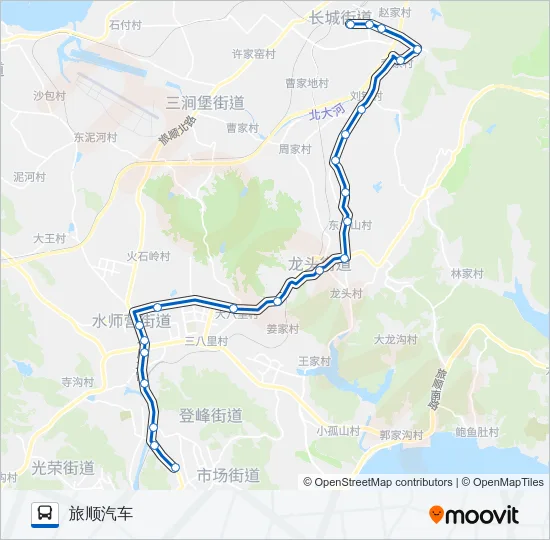 公交旅顺口25路的线路图