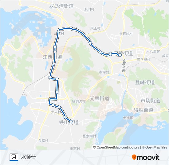 公交旅顺口29路的线路图