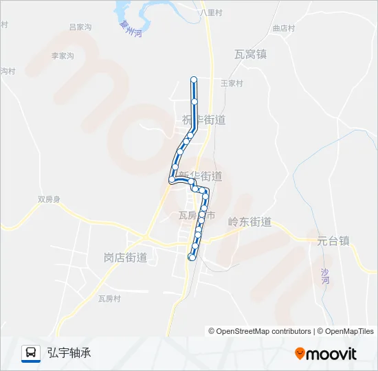 瓦房店15路 Bus Line Map