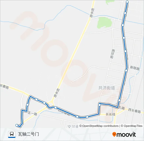 瓦房店16路 Bus Line Map