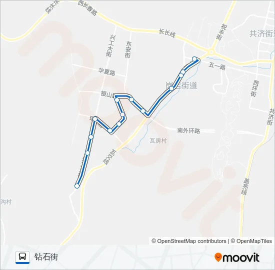 公交瓦房店17路的线路图