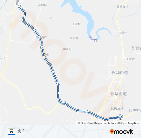 公交瓦房店22路的线路图