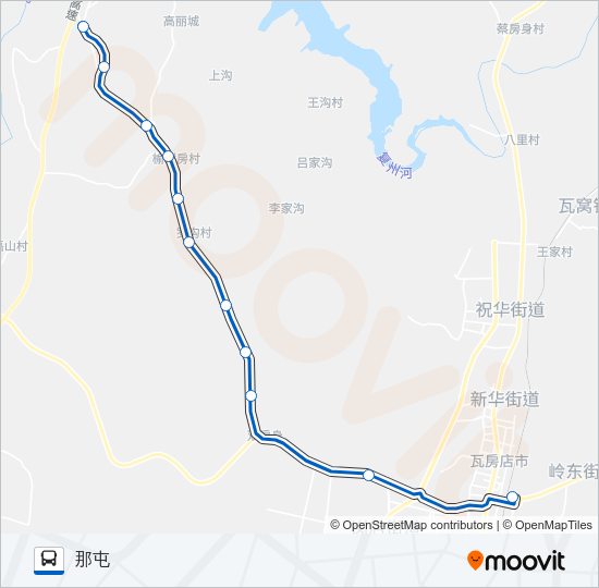 公交瓦房店22路的线路图