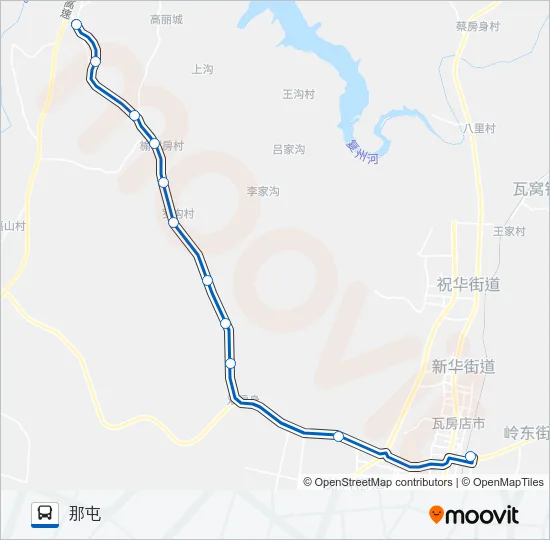 公交瓦房店22路的线路图