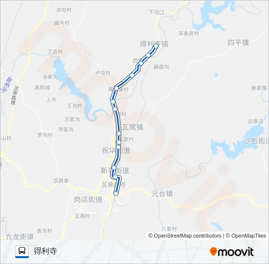 公交瓦房店23路的线路图