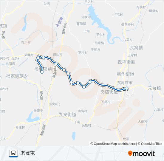 公交瓦房店24路的线路图