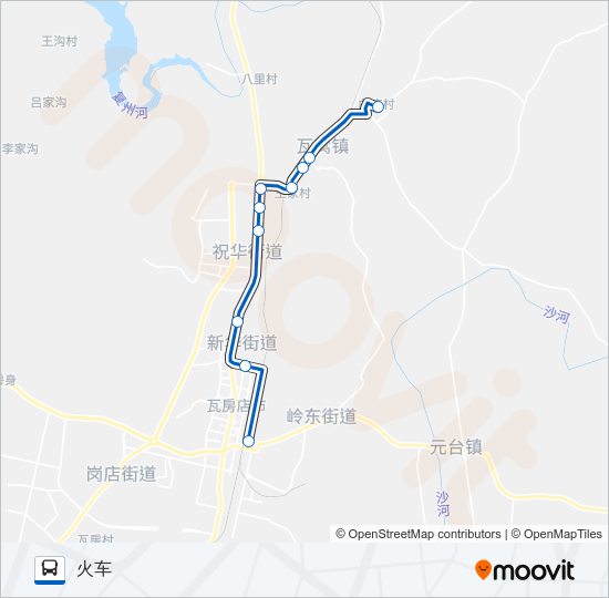 公交瓦房店25路的线路图