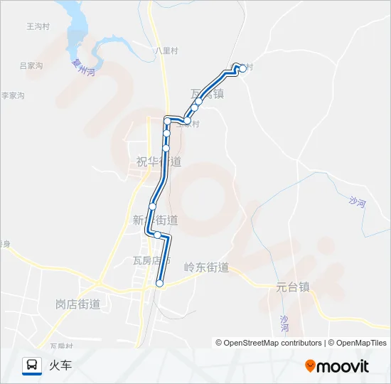 公交瓦房店25路的线路图