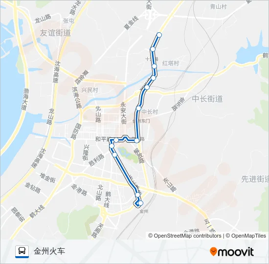 金州102路 Bus Line Map