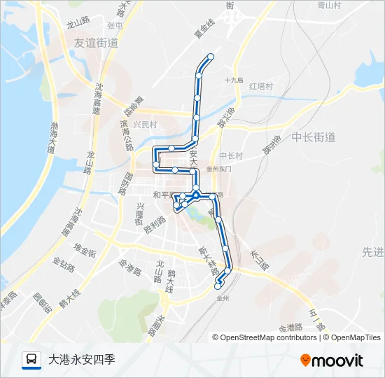 金州103路 Bus Line Map