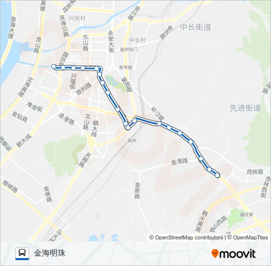 金州105路 Bus Line Map